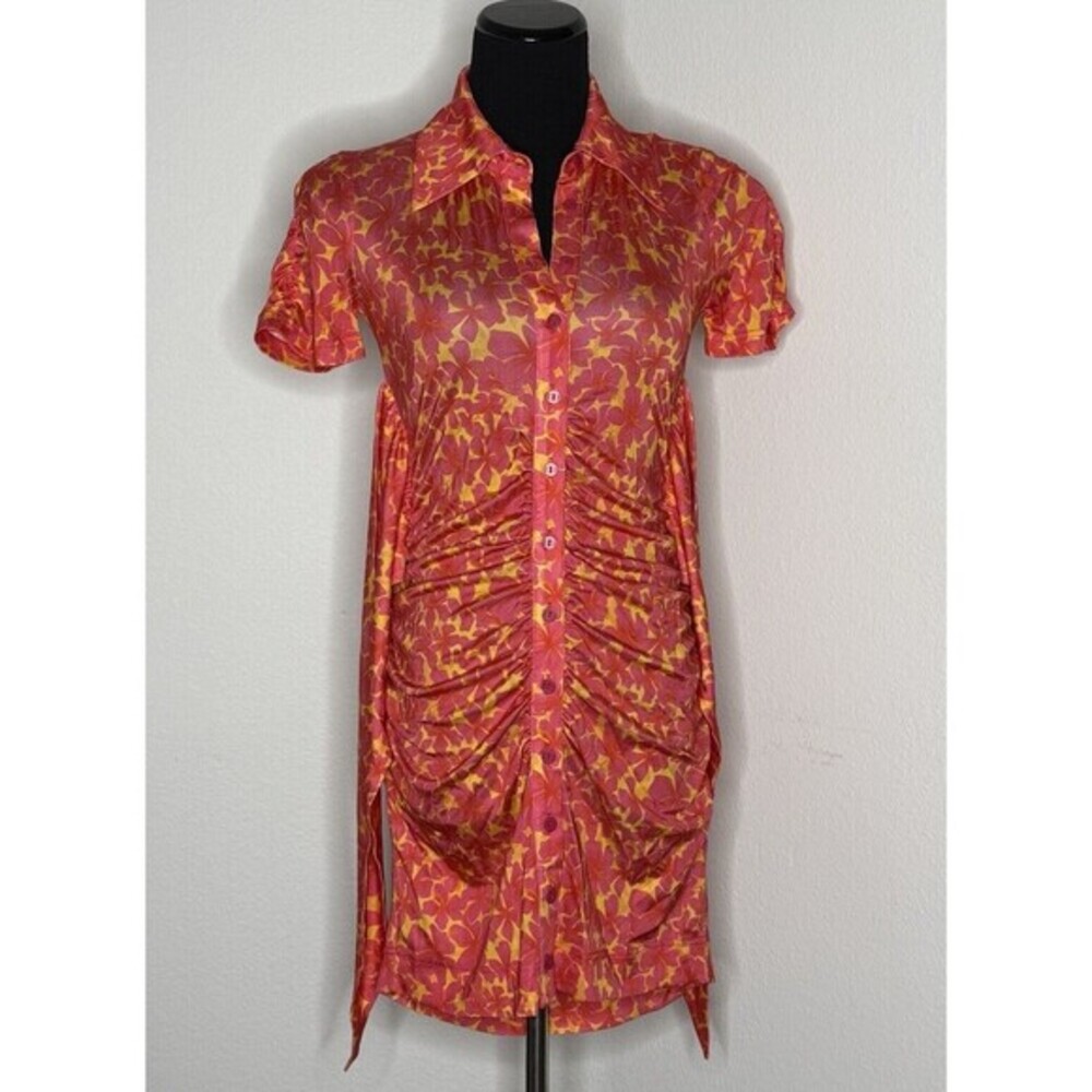 Jaaf Stretch-jersey mini dress in Hibiscus‎ Print size small